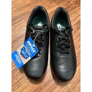 Drew Parade ll Women's Walking Shoes Black Leather Wide Orthotic 10195-12 Sz 7W